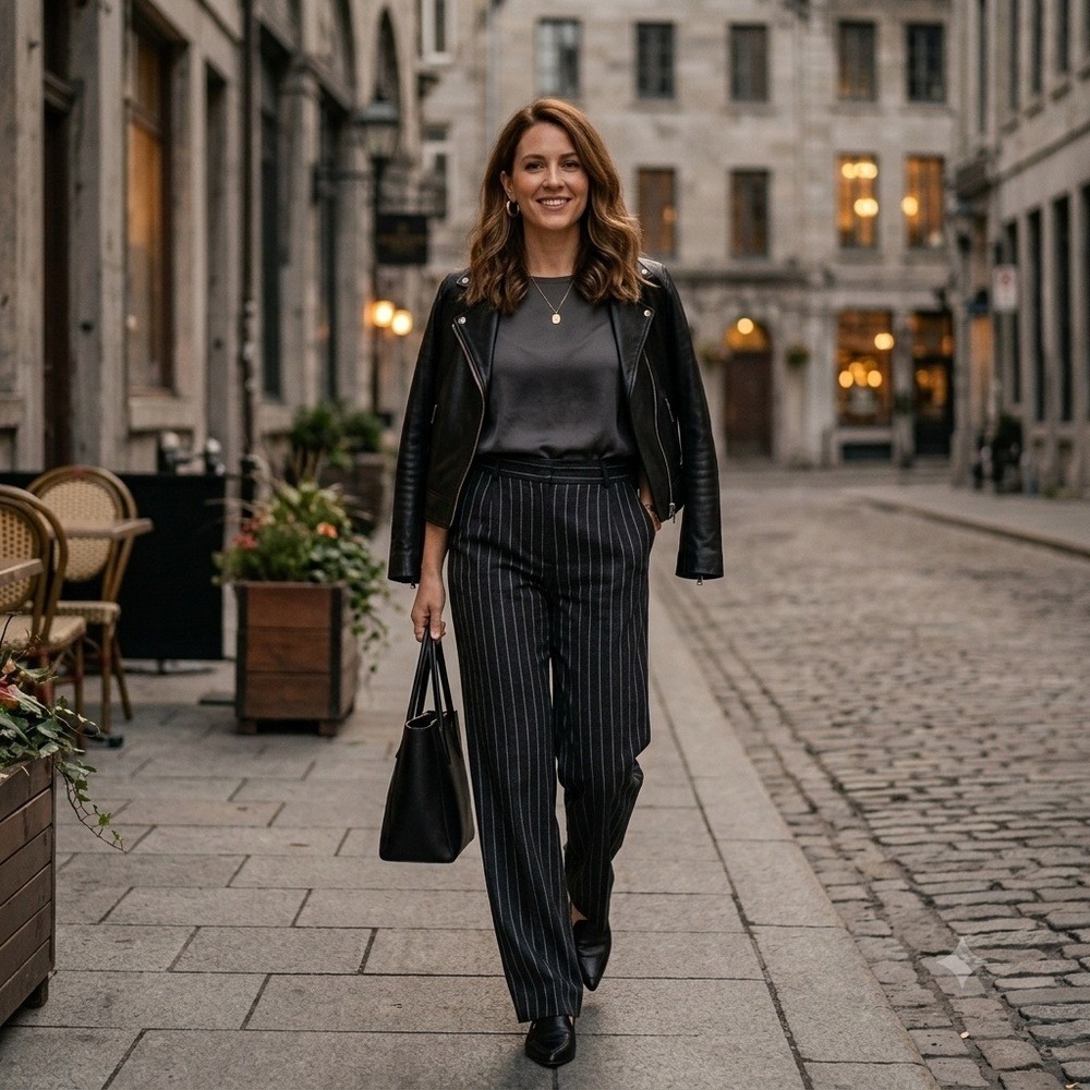 Ralph Lauren Purple Label Black Pinstripe Wool Trousers Made Italy Size 6 NWOT